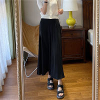 Spot parcel post Pear-Shaped Figure Slimming High Waist Wide Leg Pants Womens Summer Thin Draping High-Grade Cropped Culottes 2023 New Year