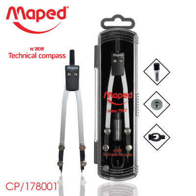 Maped (มาเพ็ด) ชุดวงเวียนดีไวเดอร์ (n°308) Maped รหัส CP/178001