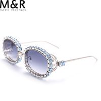 Vintage Oval Diamond Sunglasses Men Luxury Women Oval Crystal Eye Protection Punk Glasses Fashion Eyewear UV400 Gafas De Sol