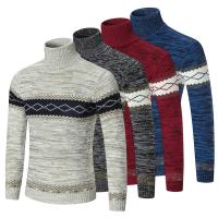 Skin-touch Chic Slim Fit Knitting Pullover Sweater Temperament Men Pullover Sweater Patchwork Male Clothing