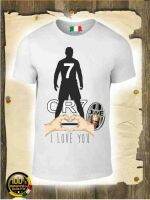 TShirt ชายเสื้อ Cristiano Ronaldo Juve ยูเวนตุสสีขาว mp6