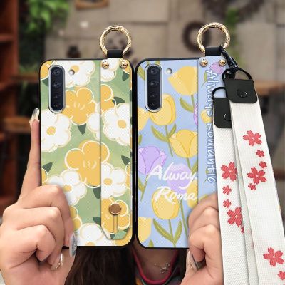 Lanyard armor case Phone Case For OPPO Reno3A sunflower Wristband Original Dirt-resistant Durable protective Waterproof