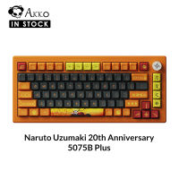 Akko 5075B นารูโตะอุซึมากิ,พร้อมคีย์บอร์ดแบบกลไก LED 82ปุ่มสำหรับแล็ปท็อป Hot-Swap คีย์บอร์ดการเล่นเกมแบบ Backlit ไร้สายกับ JDA ย้อมสี-คีย์ PBT ย่อย