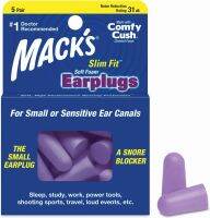 Macks Slim Fit Soft Foam Earplugs, 5 Pair - Small Ear Plugs for Sleeping, Snoring, Traveling, Concerts, Shooting Sports &amp; Power Tools