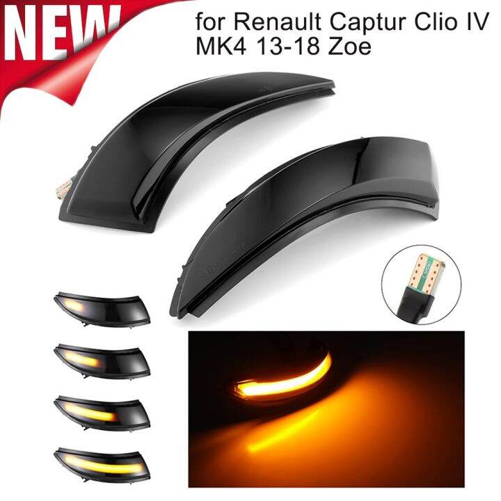 Dynamic Fluid Led Mirror Directional Indicators For Renault Captur Clio ...