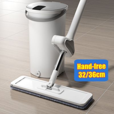 Squeeze Mop With Bucket For Wash Floor Self Cleaning Tools Flat Wiper Wring Automatic Home Help Lazy Rag House Lightning Offers