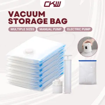 Aoli Vacuum Storage Bags 10pcs Large Space Saver Bags for Bedding Comforters Blankets Clothes Pillows Travel Vaccum Seal Bag, Size: 24 x 32, Clear