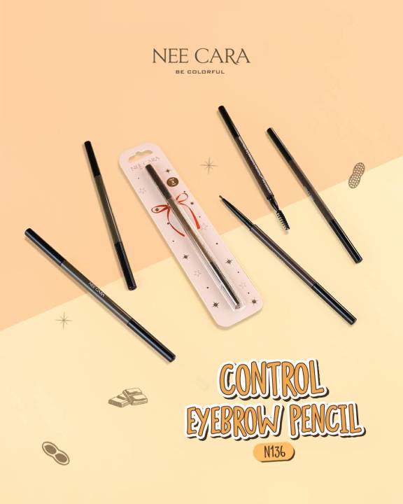 nee-cara-control-eyebrow-pencil-n136-ดินสอเขียนคิ้วสลิม-นีคาร่า-รุ่นใหม่
