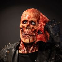 Halloween Double-layer Ripped Bloody Horror Skull Latex Scary Cosplay Party s Mascaras Halllowe 2021 2022