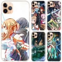 ﹉ sword Art Online Anime Soft Silicone Phone Case For iPhone 13 12 11 Pro X XR XS Max XR 6 7 8 G Plus SE 2020 Cover