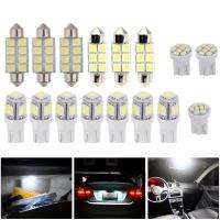 [ANYA Auto Parts] 16ชิ้นไฟ LED รถการอ่านรูปทรงกลมแผนที่ลำต้นหลอดไฟป้ายทะเบียนรถซีนอน12โวลต์ T10สำหรับ BMW E46 E90 F10 E60 F30 E39 E36 F20 E87