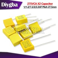 10PCS X2 Safety capacitor 275VAC 275V 1UF 1.2UF 1.5UF 2UF 2.2UF Polypropylene film 27.5mm Electrical Circuitry Parts