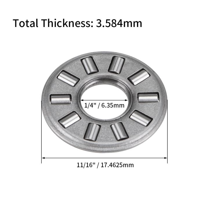 uxcell-tc411-2tra-needle-roller-thrust-bearings-with-washers-1-4-quot-x11-16-quot-x5-64-quot-3pcs