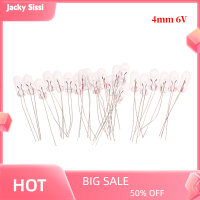 Jacky 20ชิ้นขนาดเล็ก3 4มม. 6V 12V หลอดไฟไส้หลอดหลอดไส้ข้าวแบบเอดิสัน