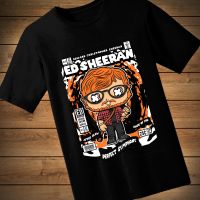 #054 เสื้อยืดลายการ์ตูน EDSHEERAN เสื้อยืดสีดำ เสื้อใส่เล่น เสื้อยืด เสื้อคอกลม ใส่สบาย เสื้อสกรีน เสื้อสั่งทำ เสื้อยืดแขนสั้น เสื้อเท่