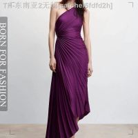 【hot】▩  2023 and Woman Ruffle Pleated Sleeveless Robe Luxury Evening Formal