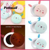 PETINAIL อินเตอร์เฟซ USB มิเรอร์กระต่าย LED แบบพกพากระจกแต่งหน้าไฟ LED ใช้งานได้หลากหลาย