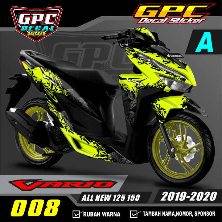 Decal Sticker Fullbody Honda Vario All New Variasi List Motor Desain Bercak Gpc