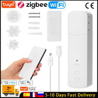 Tuya ZigBee WIFI TM616EGBZTN แบบชาร์จดึงลูกปัดม่านมอเตอร์สมาร์ทบ้าน App เสียงควบคุมระยะไกลสำหรับ Alexa Home