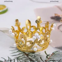 yizhuoliang 1PC Mini Crown cake Topper คริสตัลมุก Tiara เครื่องประดับเด็กผม