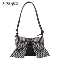 Women Shoulder Bags Fashion Shoulder Messenger Bag Bowknot PU Leather Handbag Casual Travel Clutch for Shopping Gathering