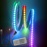 WS2812B Led Strip With SP110E USB Bluetooth Controller WS2812 Pixelsm RGB Individually Addressable LED Light Kit DC5V