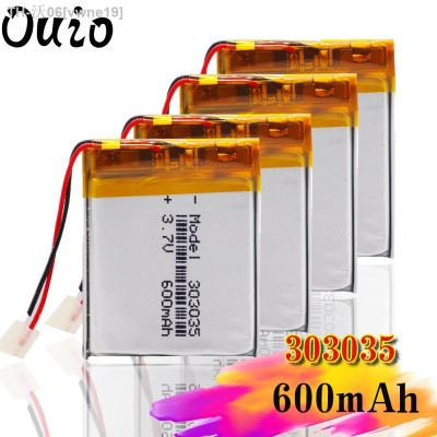 1/2/4Pcs Mp3 Mp4 MP5 Player GPS Replacement Battery For 3.7v 600mah 3.0x30x35mm 303035 Rechargeable Li Polymer Battery 303035 [ Hot sell ] vwne19