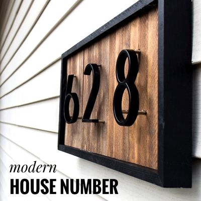 【LZ】◈◎  125mm Floating House Number Letters Big Modern Door Alphabet Home Outdoor 5 in.Black Numbers Address Plaque Dash Slash Sign  0-9