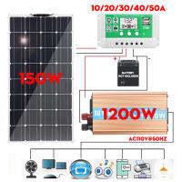 30A Controller 1200W เครื่องแปลงไฟแผงโซล่า12V/18V + 400W อะแดปเตอร์ USB คู่ DC 12V To AC 110V