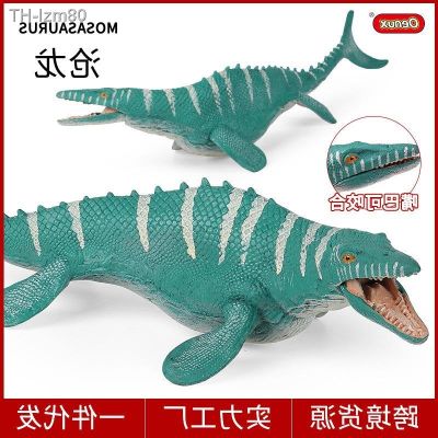 🎁สัตว์จำลอง Simulation of solid toys ancient ocean mosasaur sliding tooth roncq dragon animal model dinosaur furnishing articles