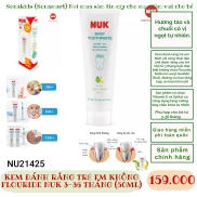 KEM ĐÁNH RĂNG TRẺ EM KHÔNG FLOURIDE NUK 3-36 THÁNG 50ML NU21425