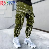 Rainbowtouches กางเกงคาร์โก้กางเกง2023ใหม่กางเกงผู้ชายมีกระเป๋ามีซิปกางเกงวิ่งผ้าคาดเอวกางเกงวิ่งของผู้ชาย