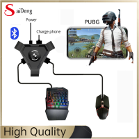 PUBG แป้นเกมโทรศัพท์มือถือ Controller คีย์บอร์ดเล่นเกมสายพร้อมหัวแปลงอะแดปเตอร์สำหรับ Android โทรศัพท์ PC ตัวแปลงบลูทูธ