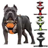Reflective Dog Harness Vest Pet Chest Strap Training Big Dogs Harnesses Leash with Handle No Pull Collar Small Medium Large Dogs Collars