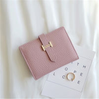 Genuine Leather Womens Solid Color Zipper Coin Purse Fashion Short Luxury Design Money Clip Female Card Holder Clutch Bag