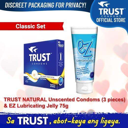 Trust Condoms Natural Set Natural 1 pack 1 EZ Lubricating Jelly 75g