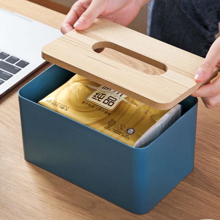 j007-กล่องใส่ทิชชู่-กล่องทิชชู่-กล่องใส่ทิชชู-กล่องใส่กระดาษทิชชู่-กล่องทิชชู่ฝาไม้ไผ่-ใส่ทิชชู่-กล่องทิชชู่มินิมอล
