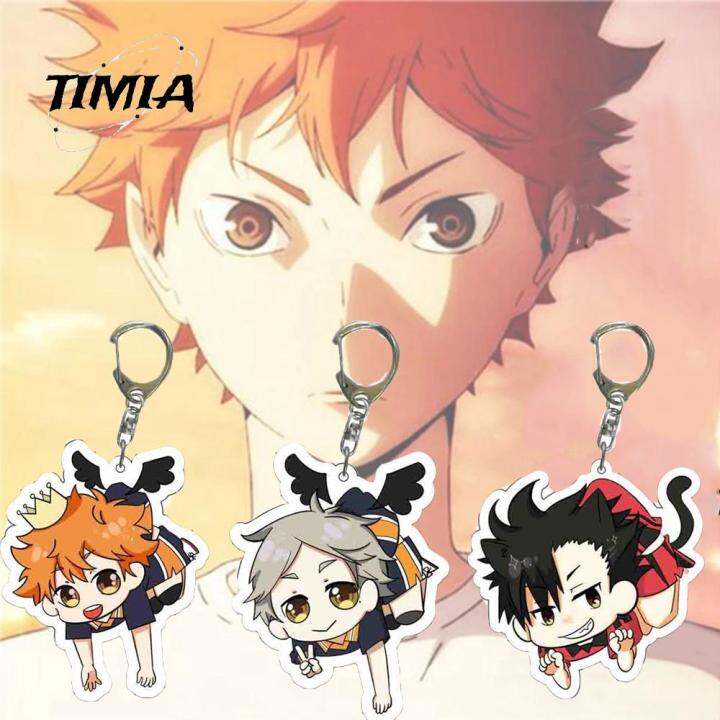 Haikyuu Anime Keyring Pendant KeyChain Shoyo Hinata Tobio Kageyama