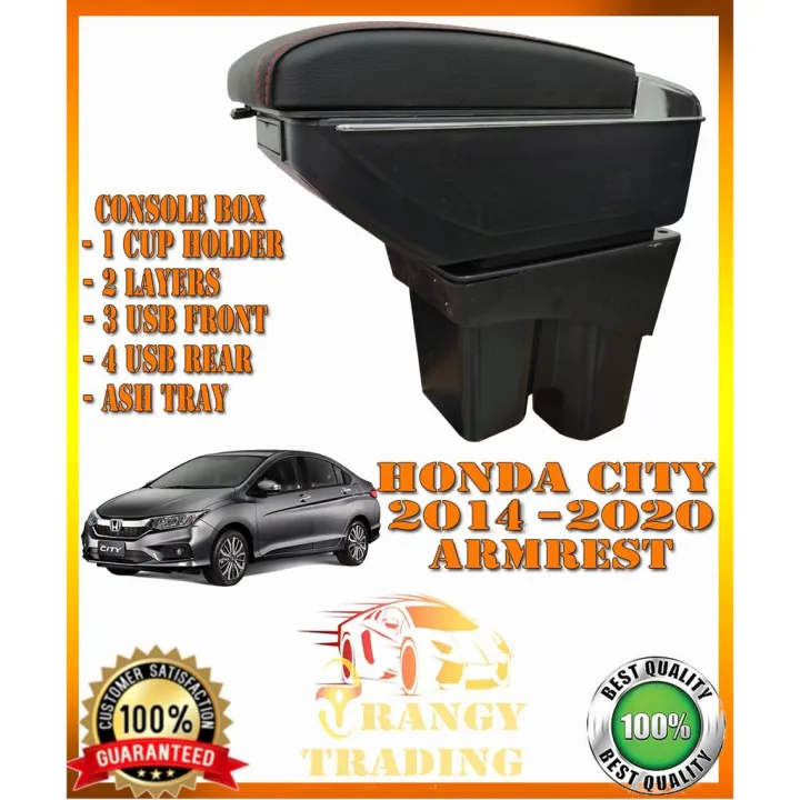 Honda City 2014 to 2020 Arm Rest Console Box Double Layer 2015 2016