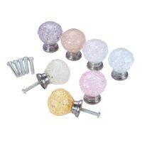 DRELD 1pc Acrylic Crystal Door Knobs Cabinet Drawer Cupboard Kitchen Furniture Pull Handle Kid Room Decor Wooden Box Case Knobs