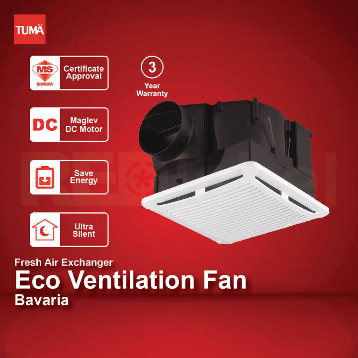 Tuma BAVARIA Super Energy Saving Ventilation Fan Ceiling Exhaust Fan