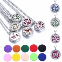 Aromatherapy Diffuser Necklace Jewelry Round Magnetic Perfume Locket Pendant