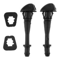 2Pcs Plastic Car Front Windshield Washer Spray Nozzle Wiper for Great Wall Hover H3 H5 Black Spray Nozzle Windshield Wipers Washers