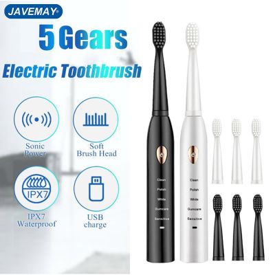 hot【DT】 Electric Toothbrush for Couple Houseehold Whitening IPX7 Ultrasonic Timer J209