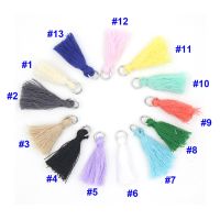 พู่ห้อยคอตตอนทำมือขนาด30มม.,เครื่องประดับสร้อยคอจี้พู่แบบ DIY มี13สี