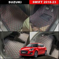 พรมปูพื้นรถยนต์ 6D SUZUKI SWIFT (2018-23) พรมหนัง6D เกรดA เต็มคัน 3ชิ้น