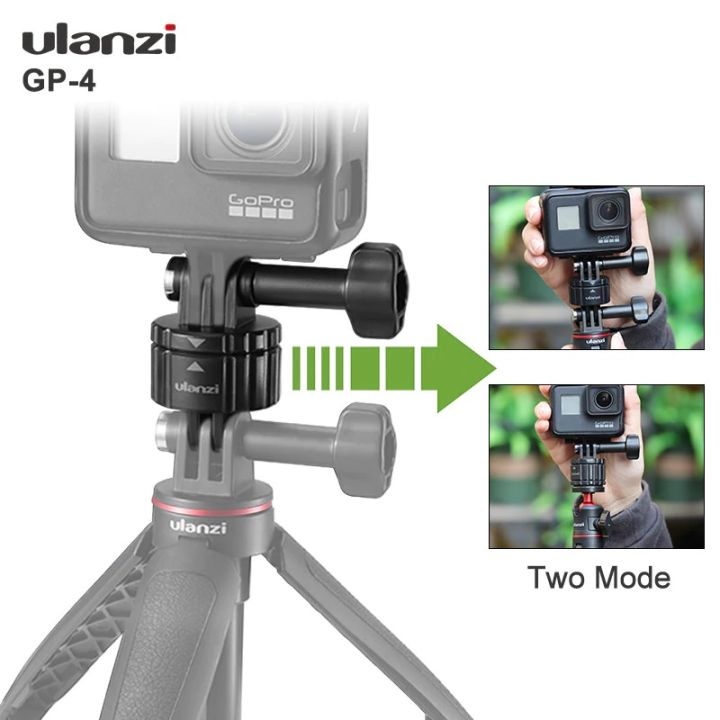 ULANZI GP-4 Magnetic Quick Release Tripod Mount Adapter for GoPro HERO 12  11 10 9 8 7 6 5 / Insta360 ONE R / DJI OSMO ACTION Camera