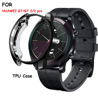 ZZOOI Huawei Watch GT/2 case For huawei watch gt strap cover soft TPU plated All-Around protective case shell Smartwatch Accessories46