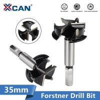 XCAN Forstner Drill Bit 35mm 3 Flutes Carbide Tip Wood Auger Cutter Woodworking Hole Saw Cutter For Power Tools Drill Bits