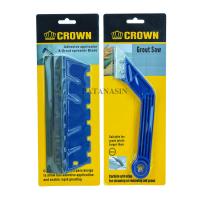 อุปกรณ์ขูดร่องยาแนว &amp; เกียงพลาสติกปาดยาแนว CROWN